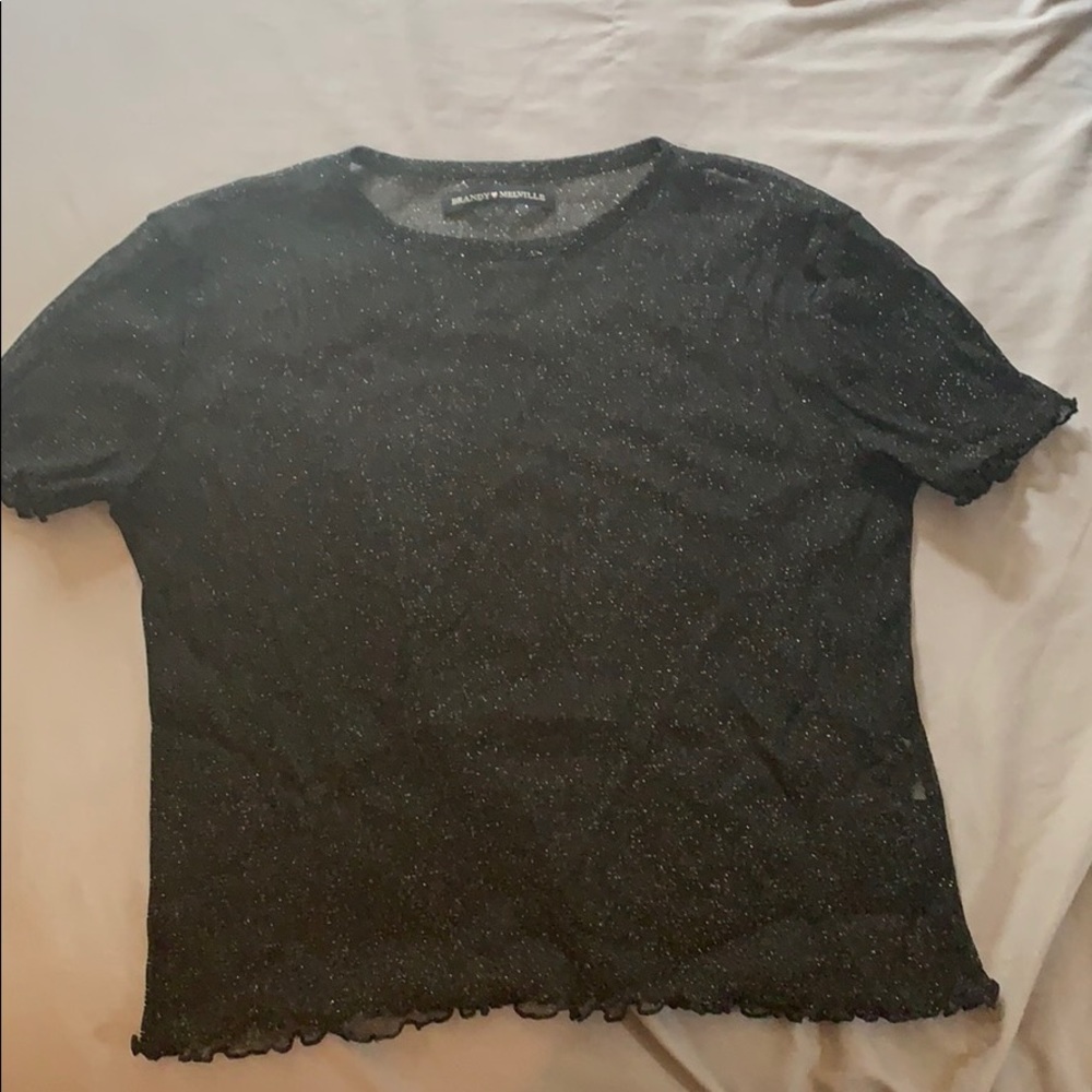 Sparkly see-thru brandy Melville top